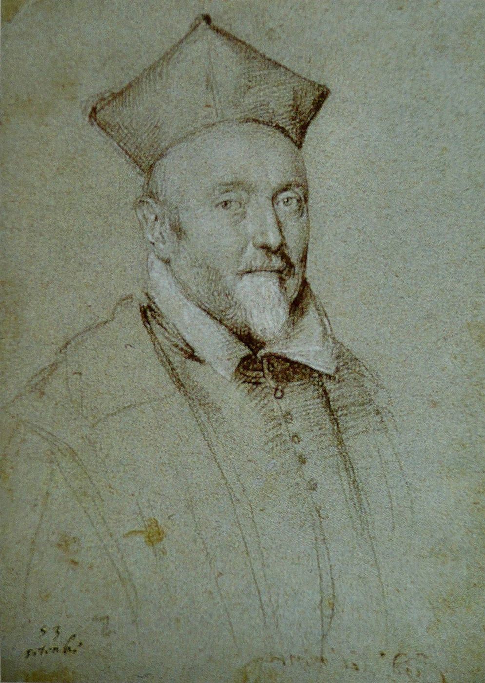 Cardinal Francesco Maria del Monte — portrait drawing