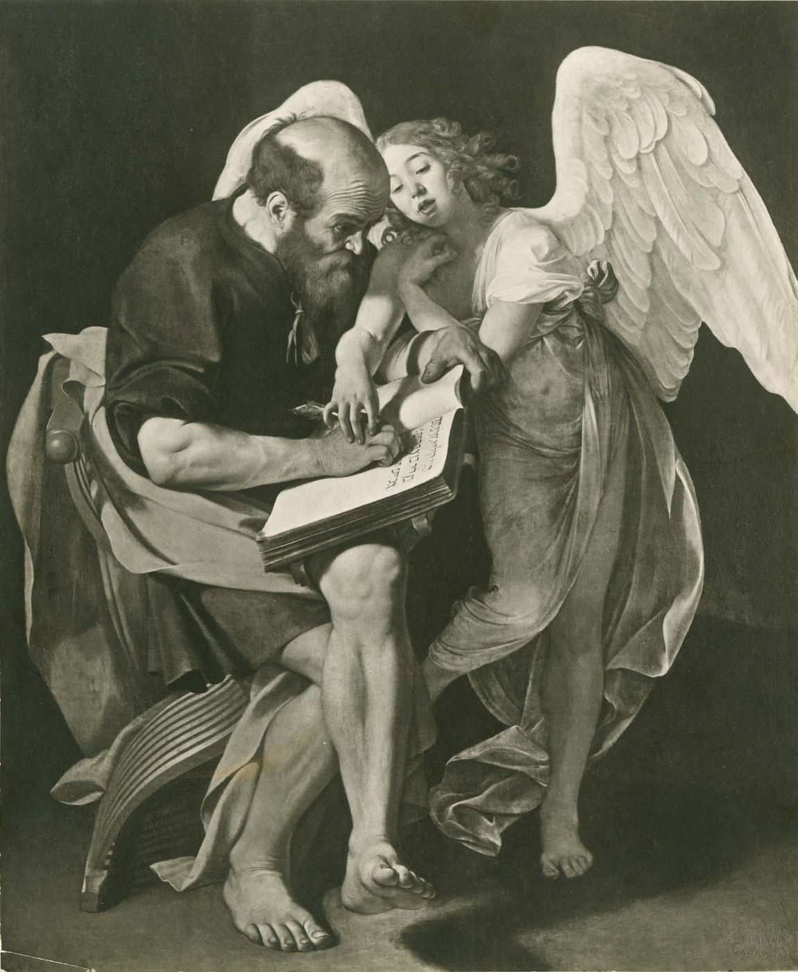 Saint Matthew and the Angel, first version, 1602 (destroyed 1945)