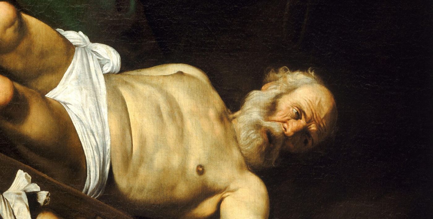 The Crucifixion of Saint Peter — Peter’s face
