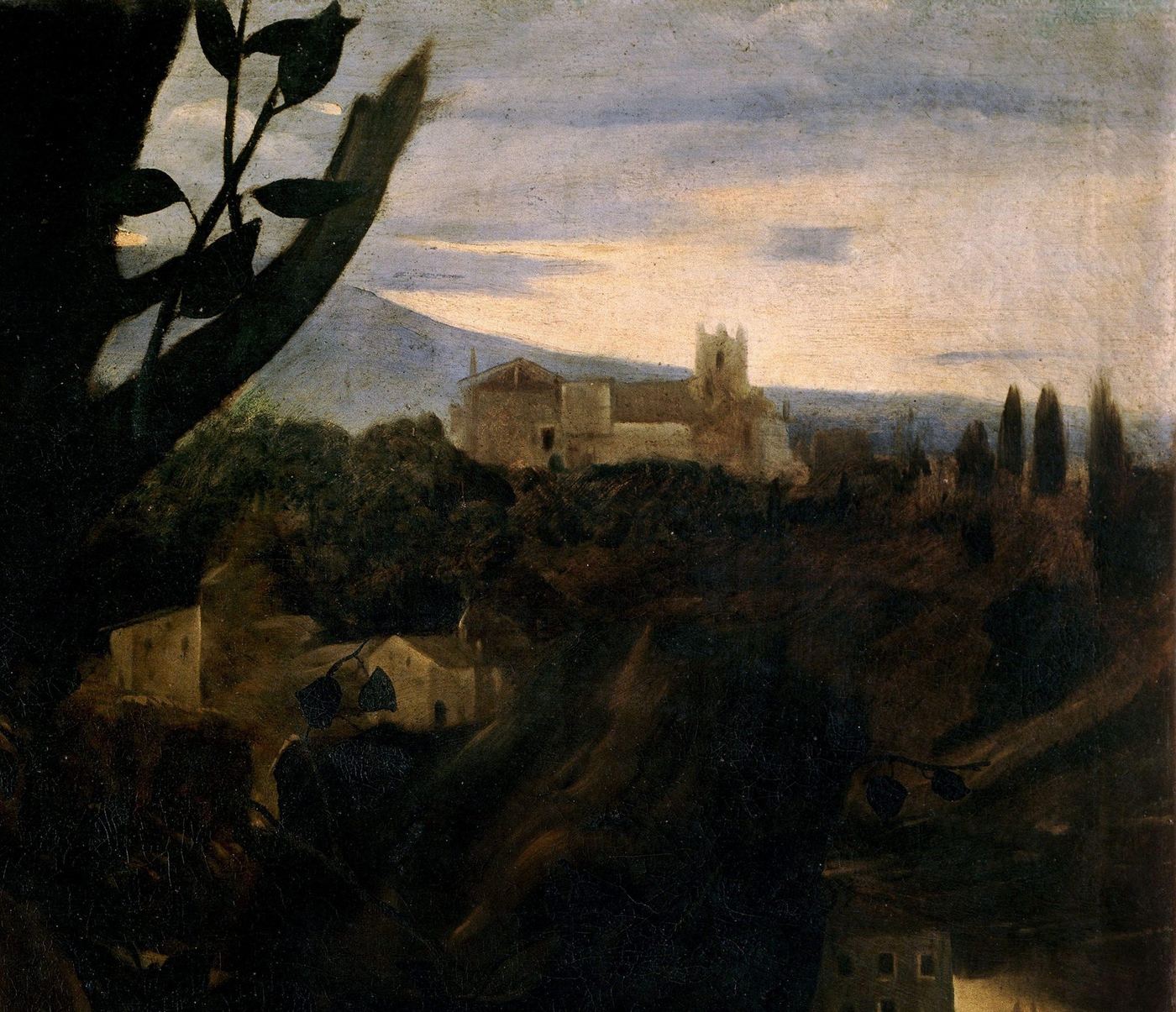 The Sacrifice of Isaac — the landscape in the upper right — perhaps his only landscape, ever