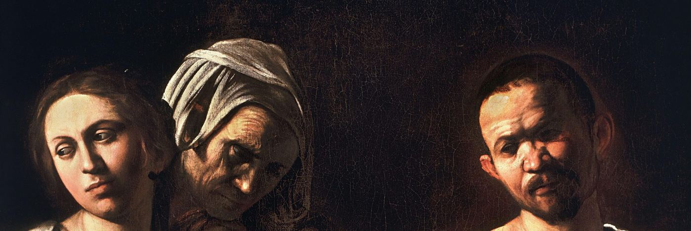 Salome Receives the Head of John the Baptist — Salome, the old woman, and the executioner