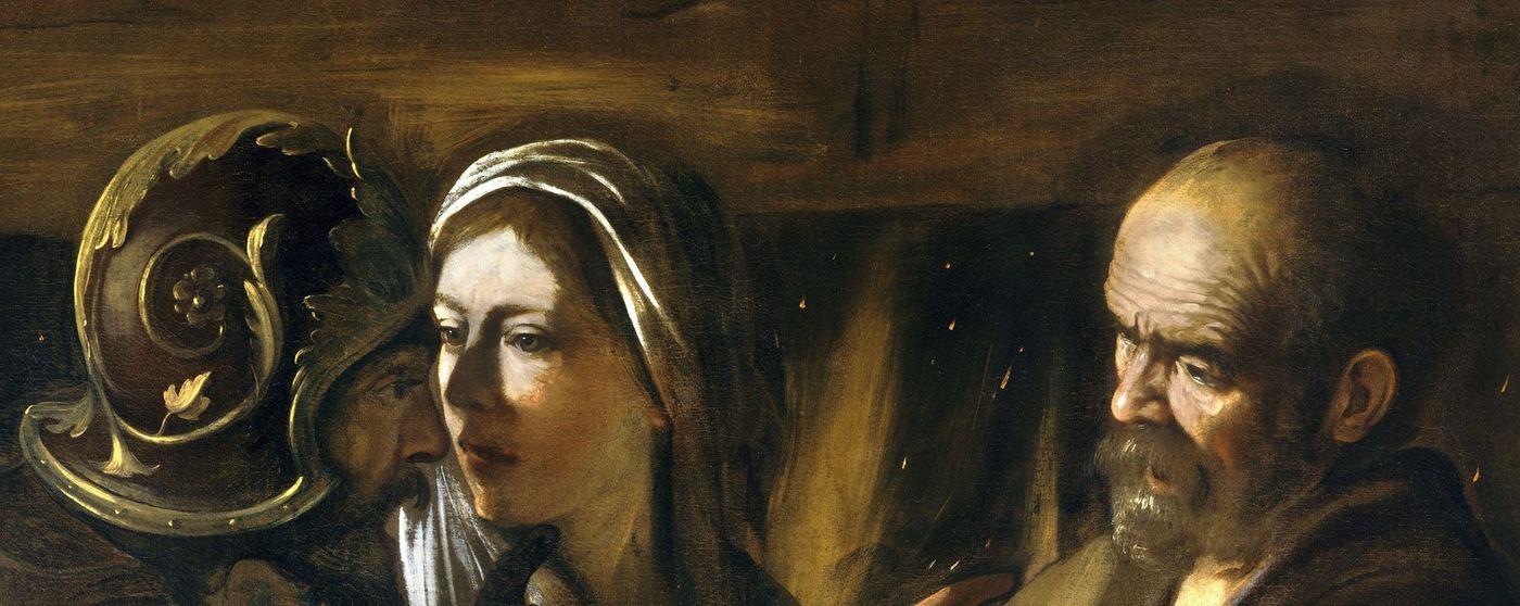 The Denial of Saint Peter — the soldier, the woman, and Peter