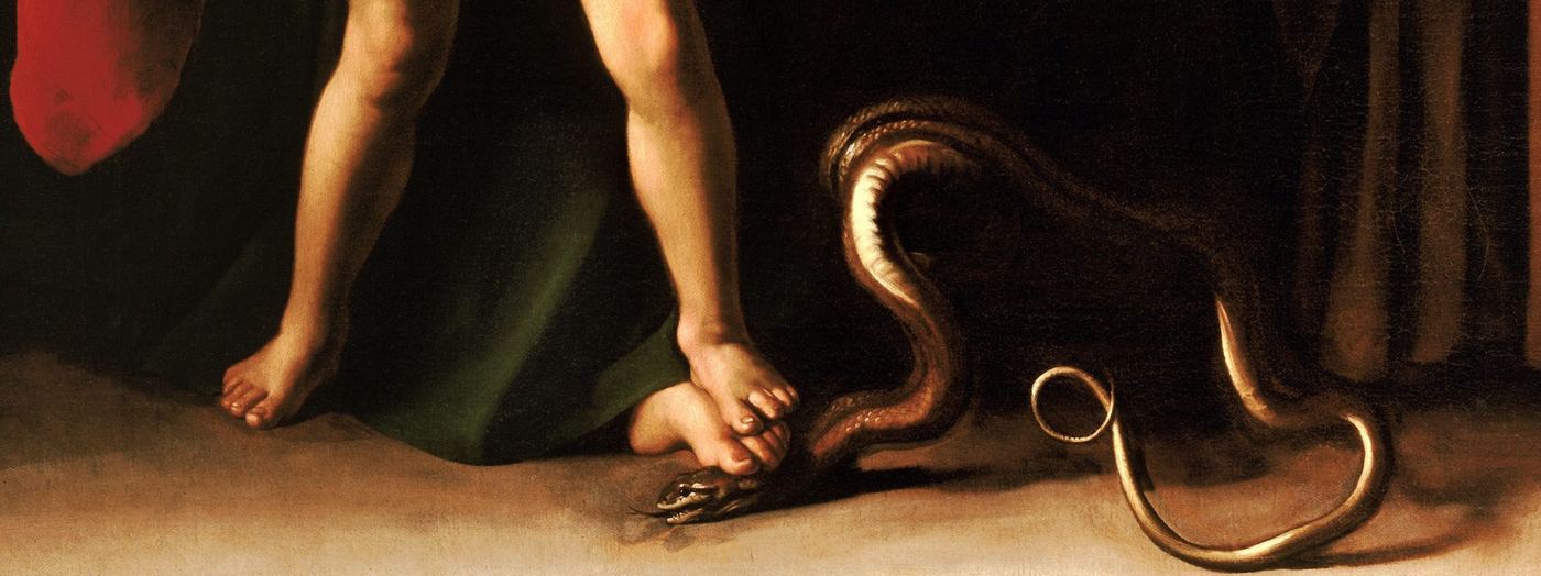 Madonna dei Palafrenieri — the serpent crushed underfoot
